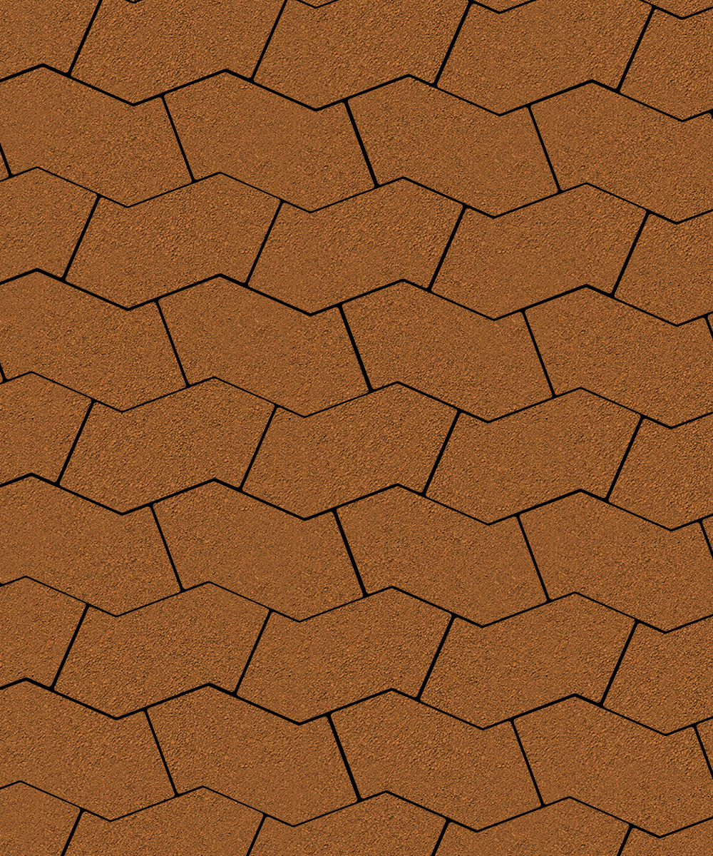 Тротуарная плитка S-форма Стандарт Оранжевый  100  172x94