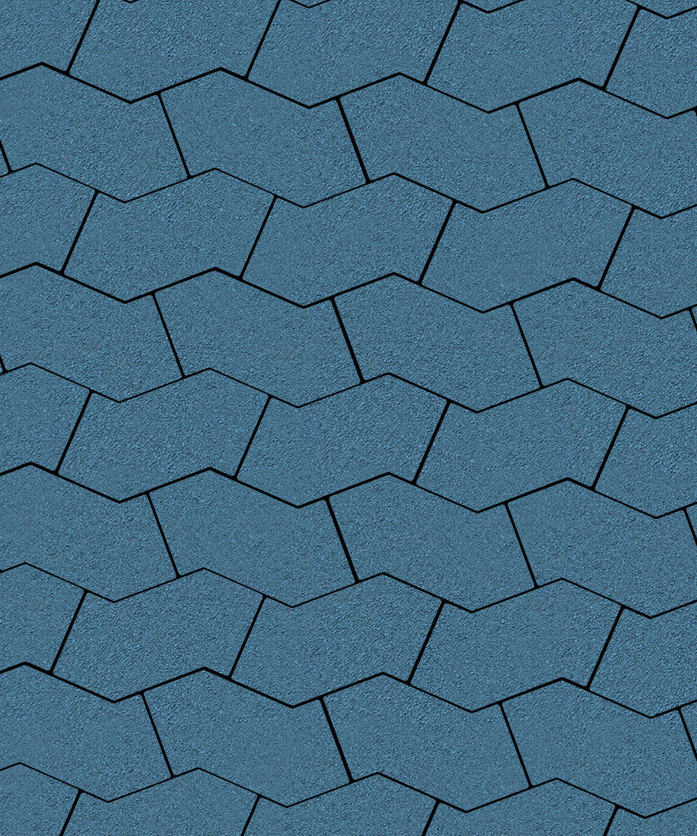 Тротуарная плитка S-форма Стандарт Синий  100  172x94