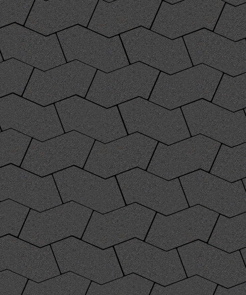 Тротуарная плитка S-форма Стандарт Черный  100  172x94