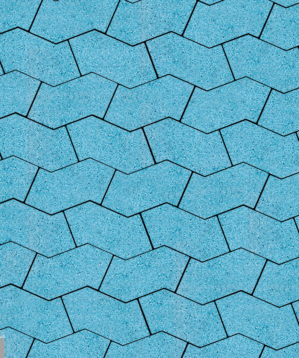 Тротуарная плитка S-форма Стоунмикс Голубой  100  172x94