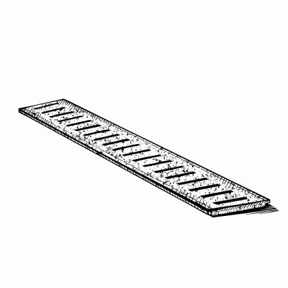 Переливная решетка с поперечными отверстиями Габбро