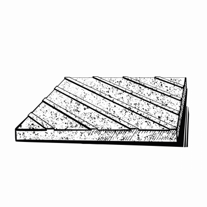 Тактильная плита с диагональными рифами Кибик-Кордон