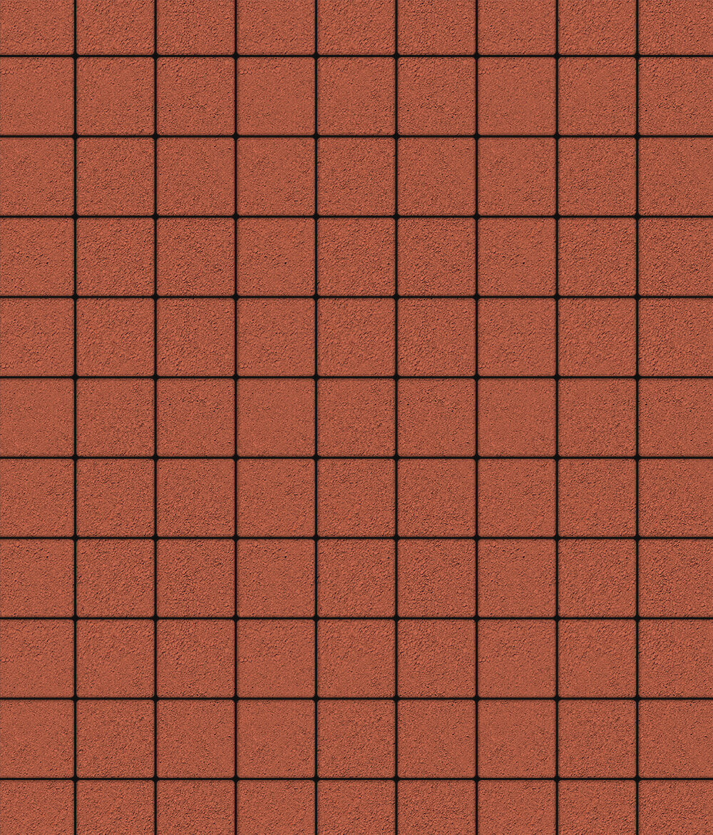 Тротуарная плитка Ла-Линия 100  ✕ 100 Стандарт Красный 40