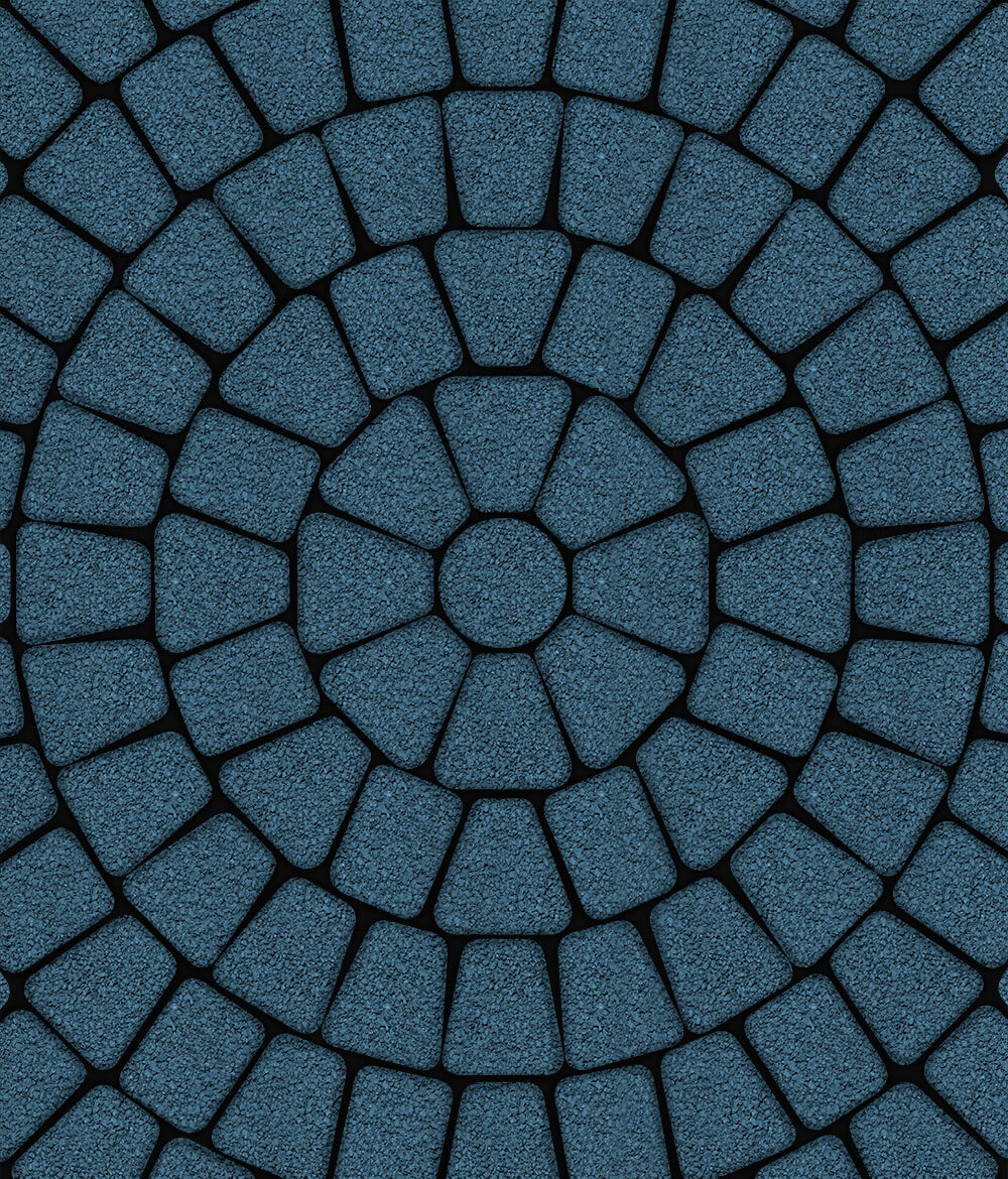 Тротуарная плитка Классико круговая круговая из 3 плит Гранит Синий 60