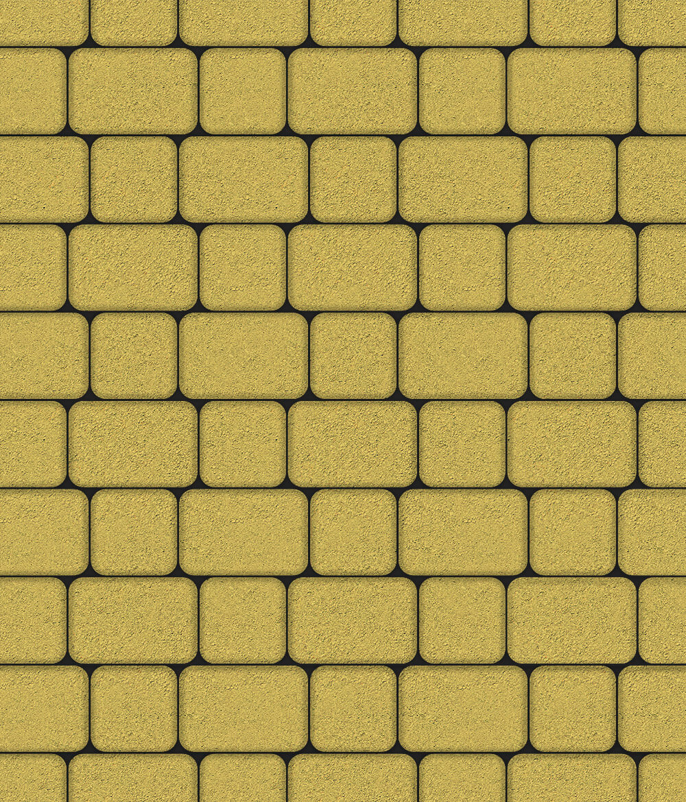 Тротуарная плитка Классико комплект из 2 плит Стандарт Желтый 40