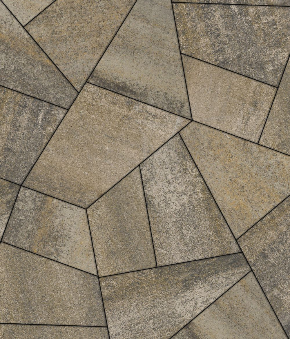 Тротуарная плитка Оригами Искусственный камень Базальт 80
