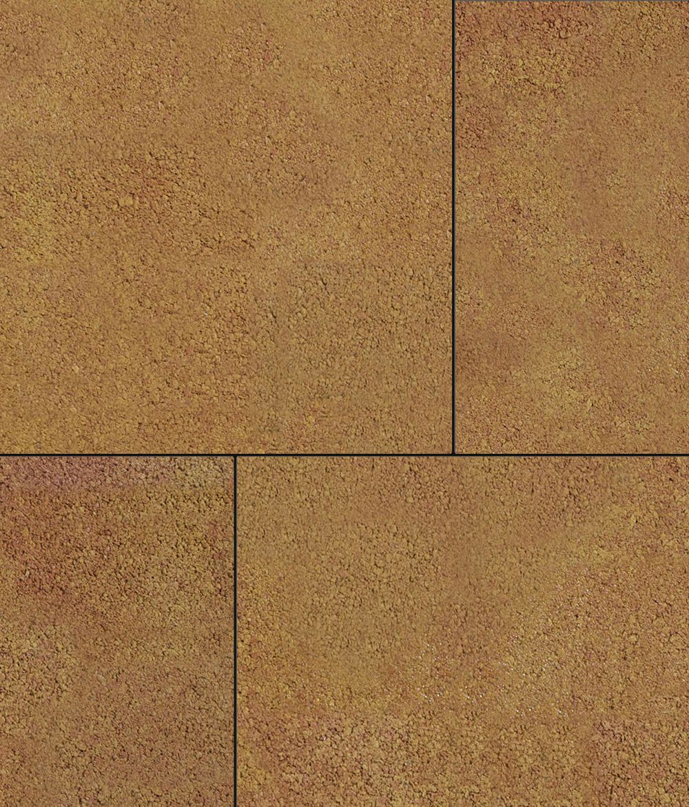 Тротуарная плитка Квадрум 600 ✕ 600 Листопад гладкий Сахара 80