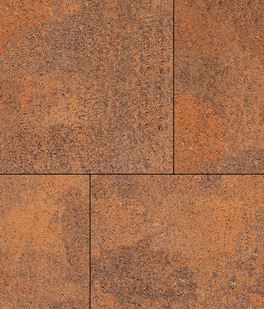 Тротуарная плитка Квадрум 600 ✕ 600 Листопад гладкий Саванна 80