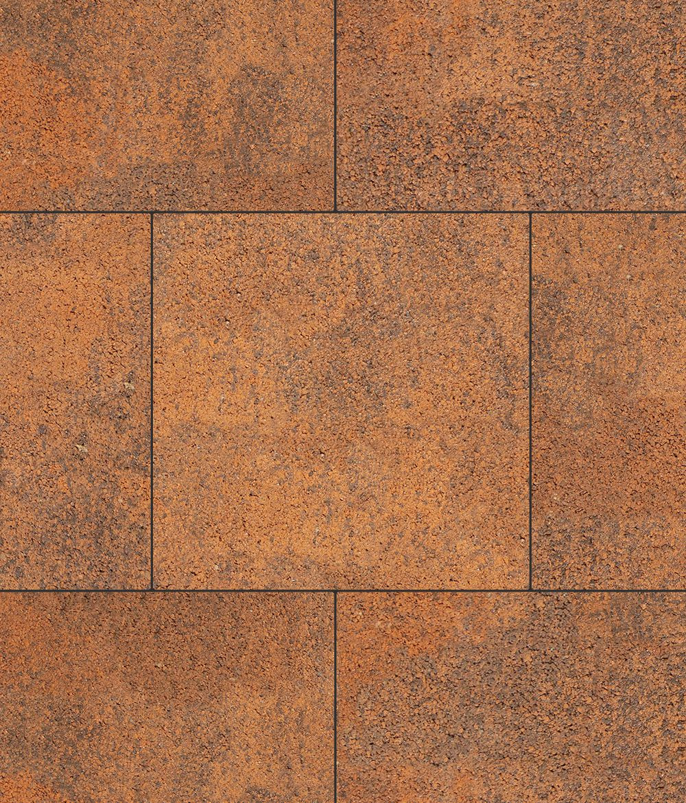 Тротуарная плитка Квадрум 500 ✕ 500 Листопад гладкий Саванна 60