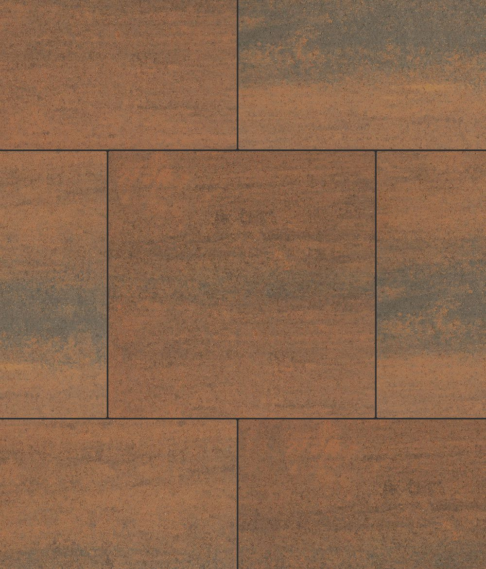 Тротуарная плитка Квадрум 500 ✕ 500 Листопад гладкий Мустанг 60