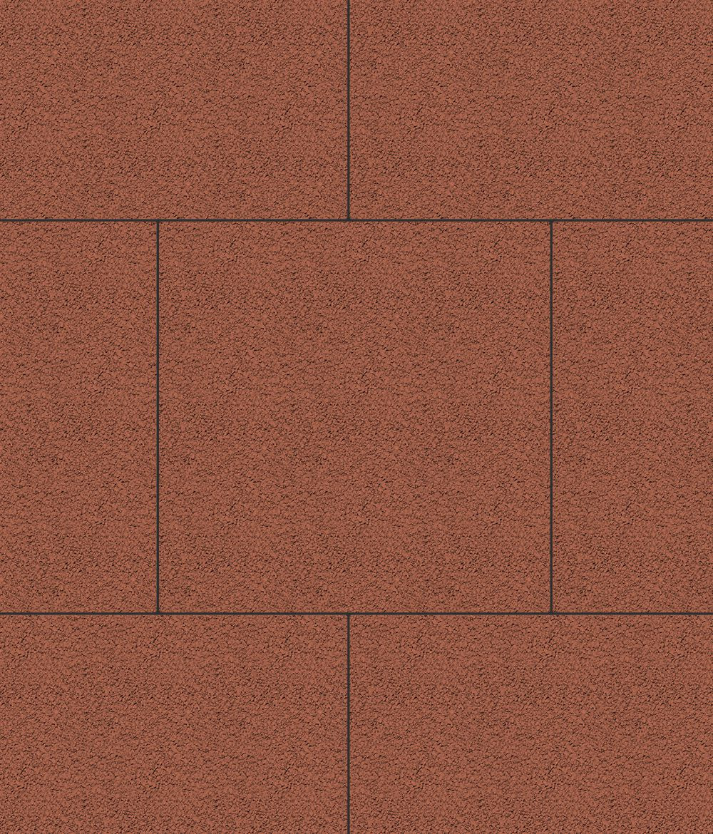 Тротуарная плитка Квадрум 500 ✕ 500 Гранит Красный 60