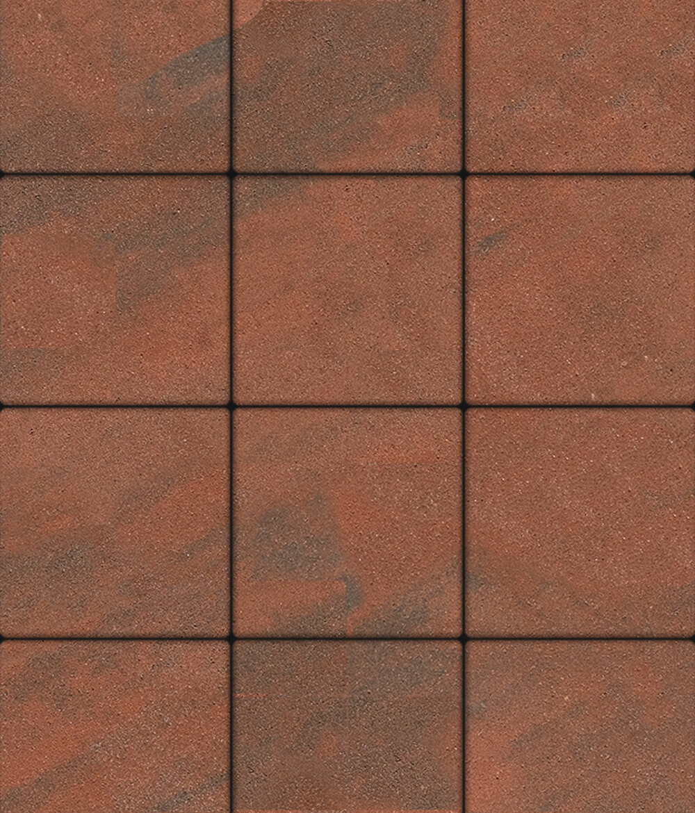 Тротуарная плитка Квадрум 400 ✕ 400 Листопад гладкий Клинкер 60
