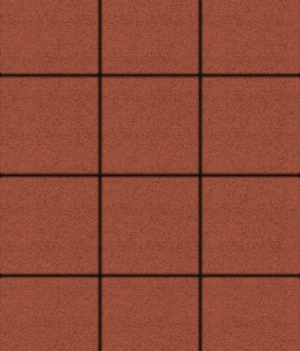 Тротуарная плитка Квадрум 400 ✕ 400 Гранит Красный 60