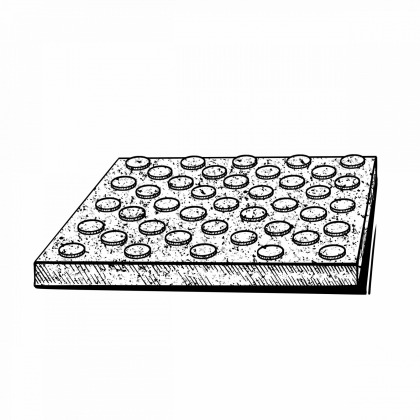 Тактильная плита в шахматном порядке цилиндрические рифы Базальт