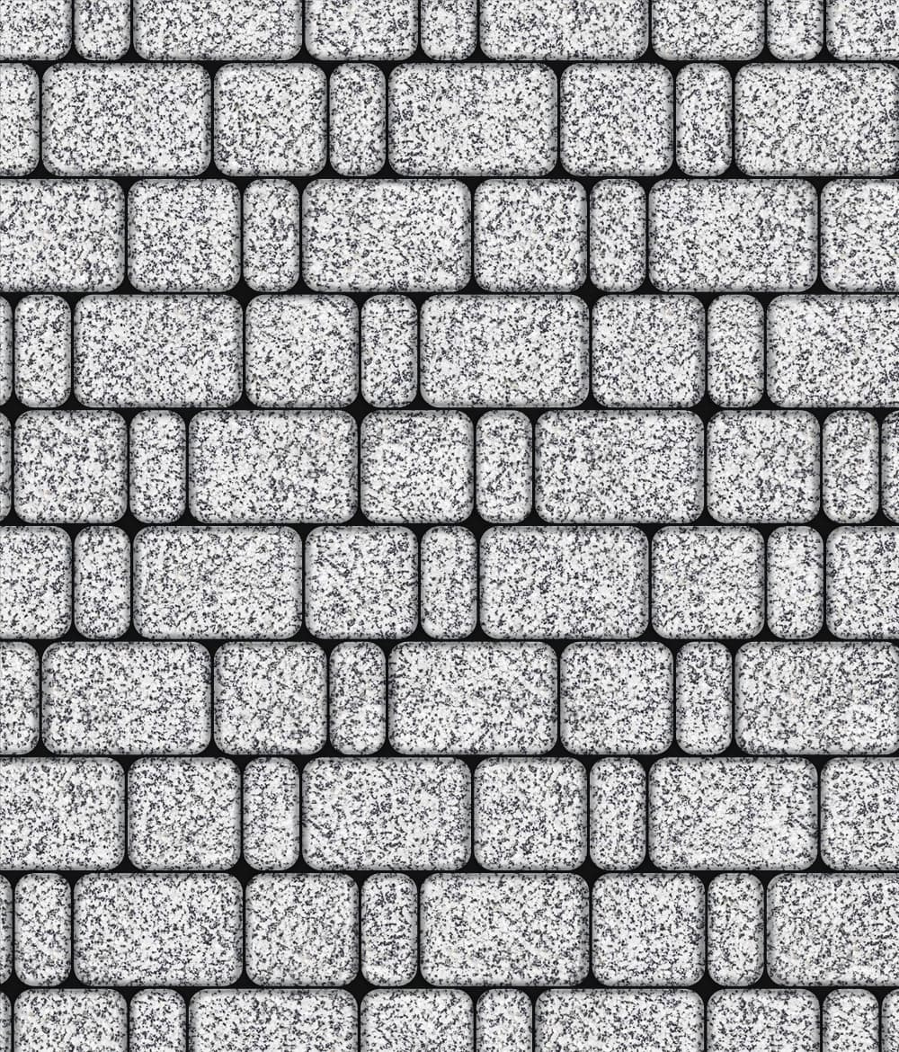 Тротуарная плитка Классико комплект из 3 плит Стоунмикс Бело-черный 60